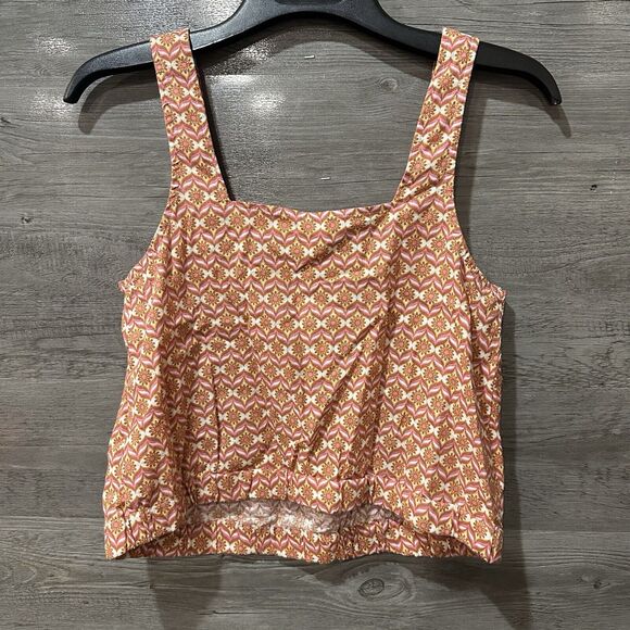 ANA A New Approach Daisy Tank Hippie Pink Orange Floral Size Medium - Picture 6 of 6